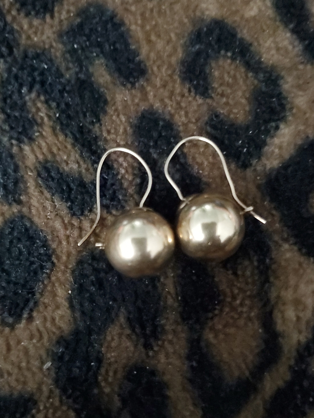 Classic Real 14k Gold Sphere Drop Earrings - Women Jewelry